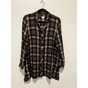 Women's J. Jill Plaid Long Shirt